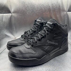 Size 10 Reebok Royal BB4500 Hi2 Black Mid-Cut Mens Lace-Up Basketball Sneakers